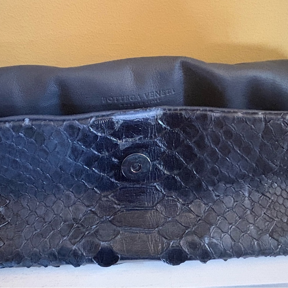 Navy Python Clutch - image 7